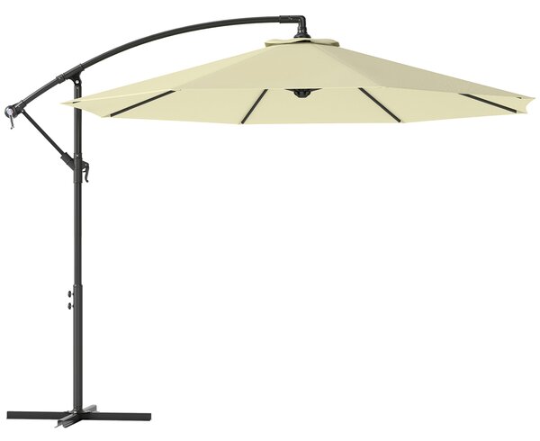 Outsunny Umbrela pentru Gradina Brat Deluxe Inclinabila cu Manivela, Φ3m | Aosom Romania