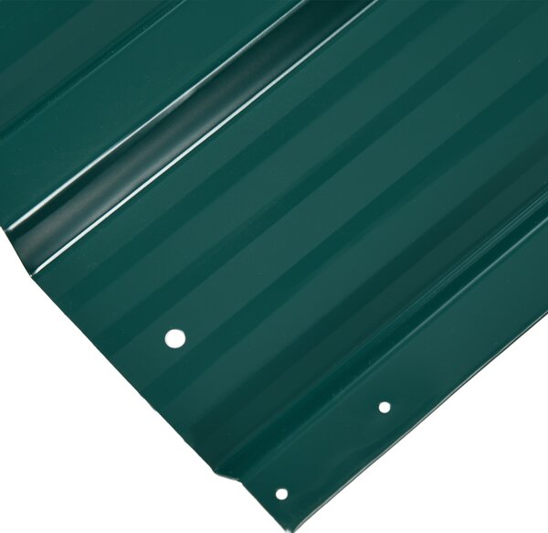 Outsunny Panouri pentru Acoperiș din Oțel, 12 Foi Galvanizate pentru Acoperișuri și Pereți, 129x45 cm, Verde | Aosom Romania