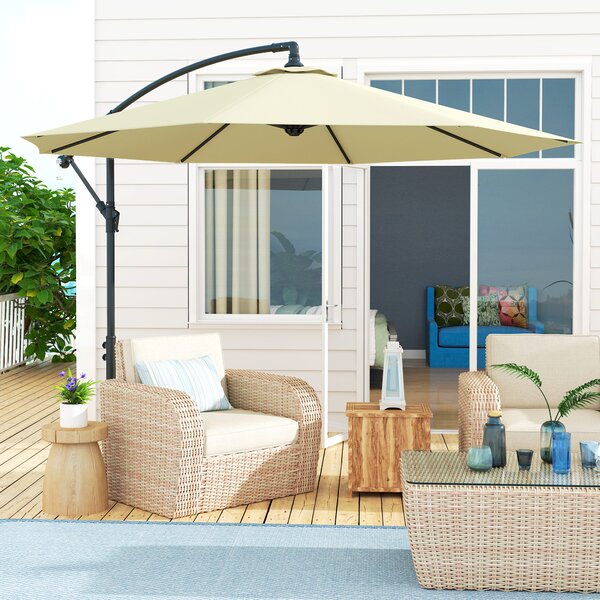 Outsunny Umbrela pentru Gradina Brat Deluxe Inclinabila cu Manivela, Φ3m | Aosom Romania