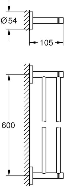 Grohe Essentials suport prosop Brushed Warm Sunset 40802DL1
