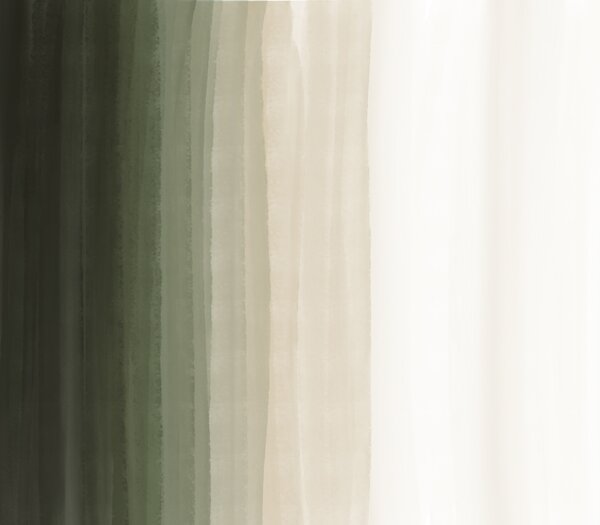 Tapet Print gradient minimalist abstract cu dungi verticale de verde închis, bej și alb , Fototapet Abstract, w08915 : Uwalls.ro