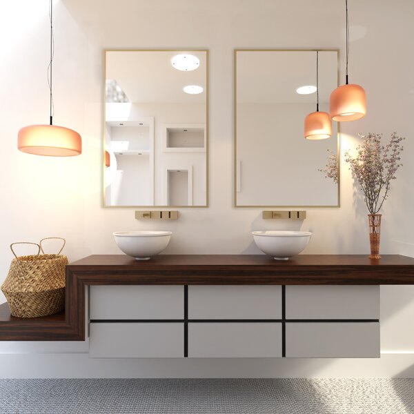 Baltica Design Tiny Border Straight oglindă 60x90 cm dreptunghiular auriu 5904107904863