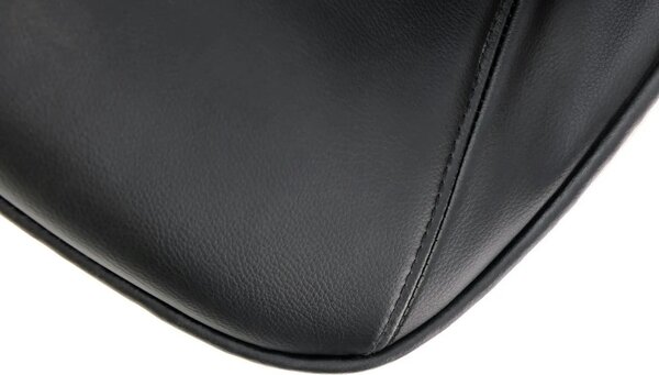Scaun birou piele ecologica IGNAZIO, negru/nuc, placaj indoit/metal, 6