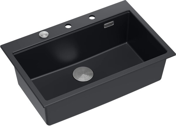 Quadron Marc chiuveta graniteq 76x50 cm negru HQM7650U7_BS