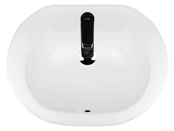 Oltens Asta lavoar 55x42 cm ovale încastrat alb luciu 41202000