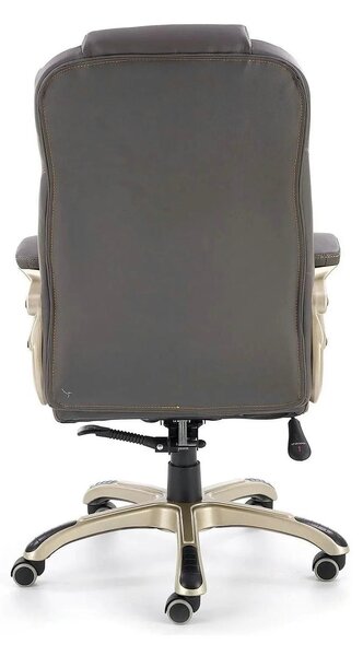 Scaun directorial DESMOND, gri, piele ecologica/cauciuc, 67x70x112/119