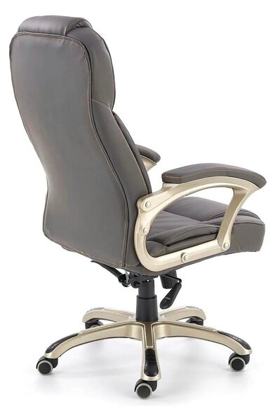 Scaun directorial DESMOND, gri, piele ecologica/cauciuc, 67x70x112/119