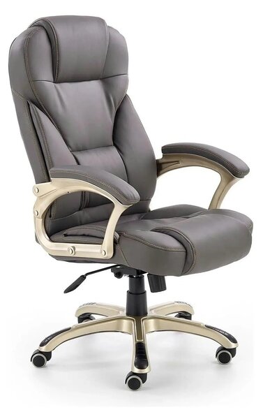 Scaun directorial DESMOND, gri, piele ecologica/cauciuc, 67x70x112/119
