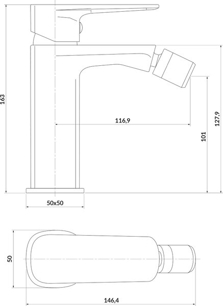 Cersanit Larga baterie bideu stativ auriu S951-381