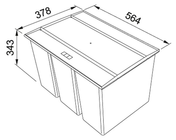 Franke EasySort recipient pentru resturi 43.5 l negru-roșu 121.0494.192