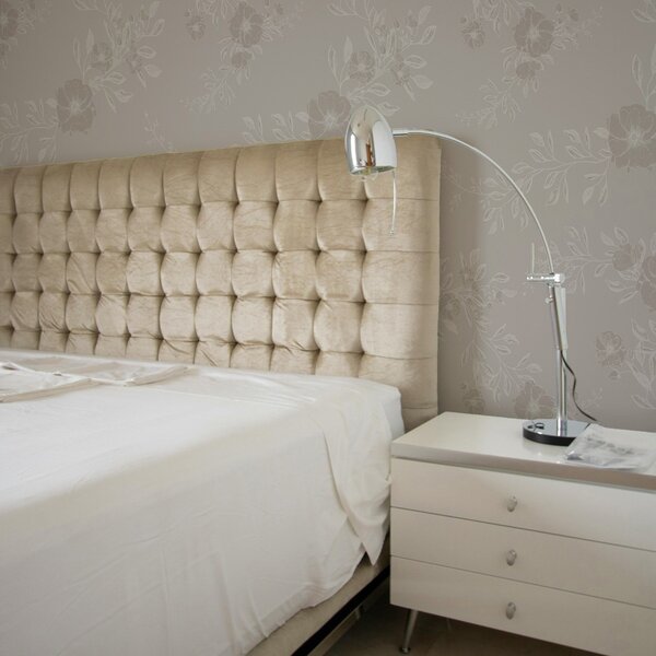 Tapet Flori cu frunze de lumină pe fundal gri, Tapet rustic, a00006v1 : Uwalls.ro
