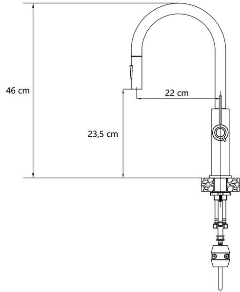 Quadron Jennifer baterie bucătărie pe picior aur/aur vechi-carbon 3623510_BLMPVDG1