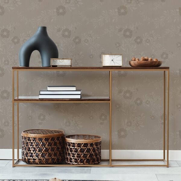 Tapet Flori cu frunze deschise la culoare, Tapet rustic, a00006 : Uwalls.ro