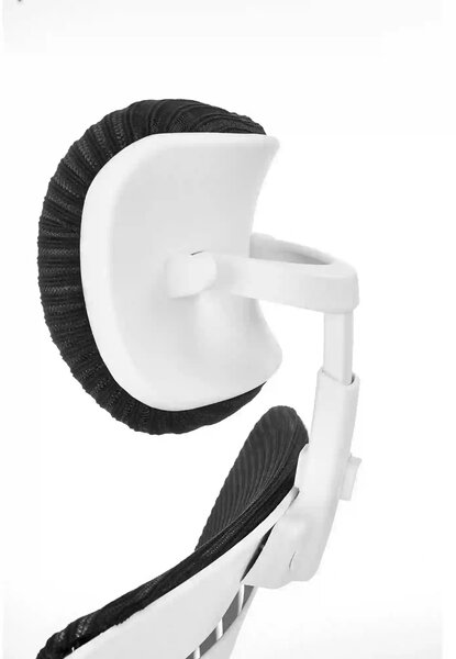 Scaun de birou SOCKET, negru/alb, stofa mesh/metal/plastic, 61x68x110/