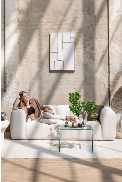 Canapea taupe cu tapițerie din catifea 225 cm Cube – Bonami Selection