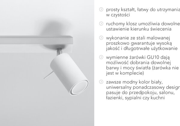 Sollux Lighting Ring lampă de tavan 2x40 W alb SL.0088