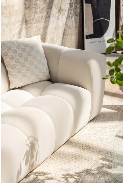 Canapea taupe cu tapițerie din catifea 225 cm Cube – Bonami Selection