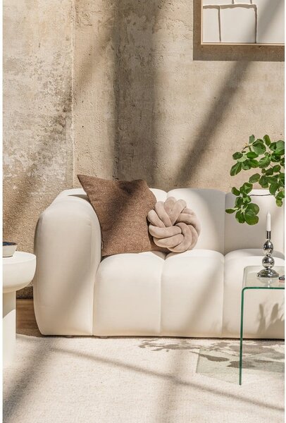 Canapea taupe cu tapițerie din catifea 225 cm Cube – Bonami Selection