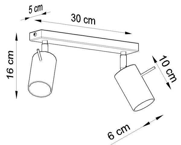 Sollux Lighting Ring lampă de tavan 2x40 W alb SL.0088