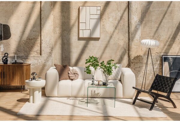Canapea taupe cu tapițerie din catifea 225 cm Cube – Bonami Selection