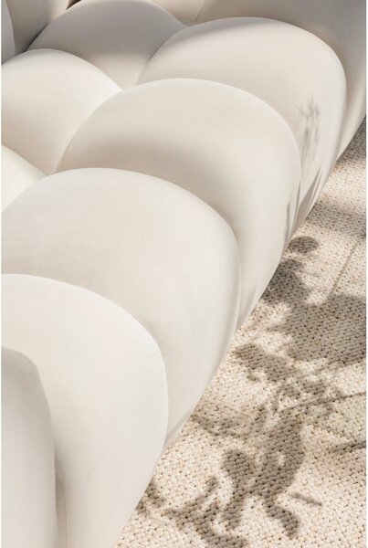 Canapea taupe cu tapițerie din catifea 225 cm Cube – Bonami Selection