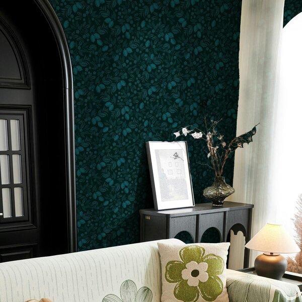 Tapet Frunze dense albastru-verde, Tapet natura, Tapet frunze, a00019 : Uwalls.ro