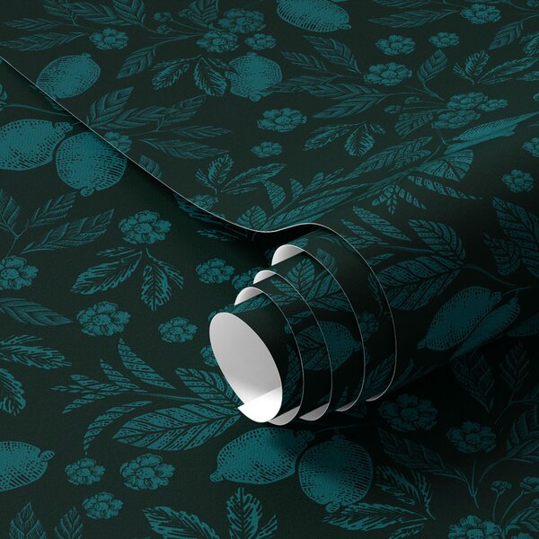 Tapet Frunze dense albastru-verde, Tapet natura, Tapet frunze, a00019 : Uwalls.ro