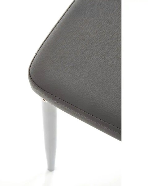 Scaun tapitat K202, gri/crom, piele ecologica/metal, 44X54X97 CM