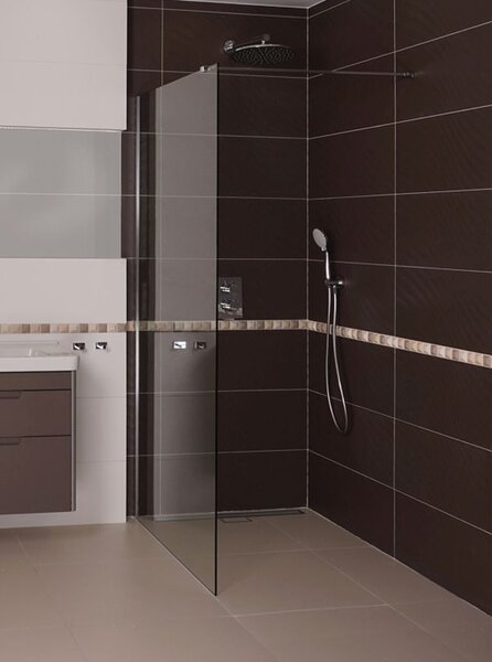 Omnires Marina perete cabină de duș walk-in 90 cm crom luciu/sticla transparentă DNR90XCRTR