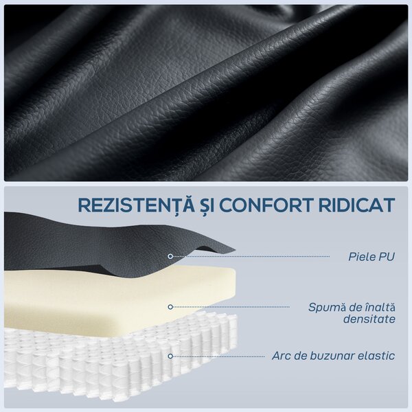 Homcom Fotoliu Masaj & incalzire – 8 Zone, Piele Eco, inclinabil 150° | Aosom Romania