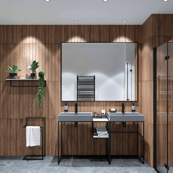 Deante Correo, consola baie in picioare 900x400 mm, neagra, CKC_N90A