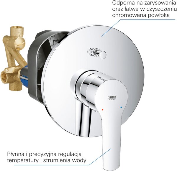 Grohe Start baterie cadă-duș ascuns StarLight Chrome 23558002