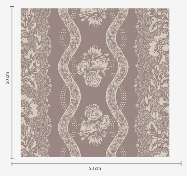 Tapet Ornament geometric delicat cu flori și linii curbe, Tapet vintage, a00033 : Uwalls.ro