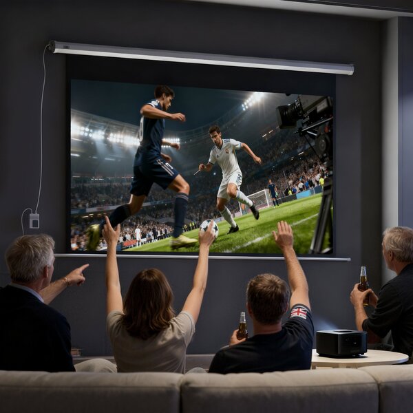 Homcom Ecran 84” Motorizat – 4K HD, Montare Perete sau Tavan | Aosom Romania