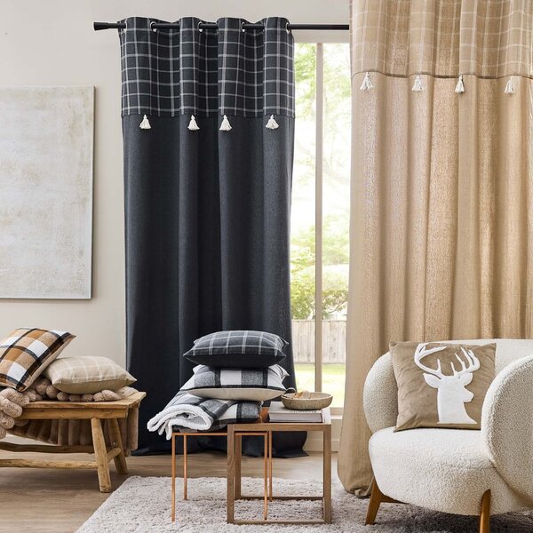 Draperie maro din amestec de bumbac 140x240 cm Everest – douceur d'intérieur