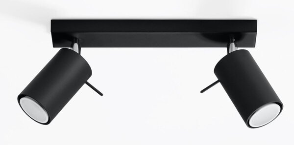 Sollux Lighting Ring lampă de tavan 2x40 W negru SL.0092