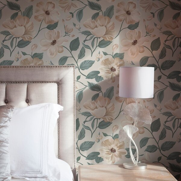 Tapet Aranjament floral delicat în culori pastelate, Tapet stil englezesc, a00043 : Uwalls.ro