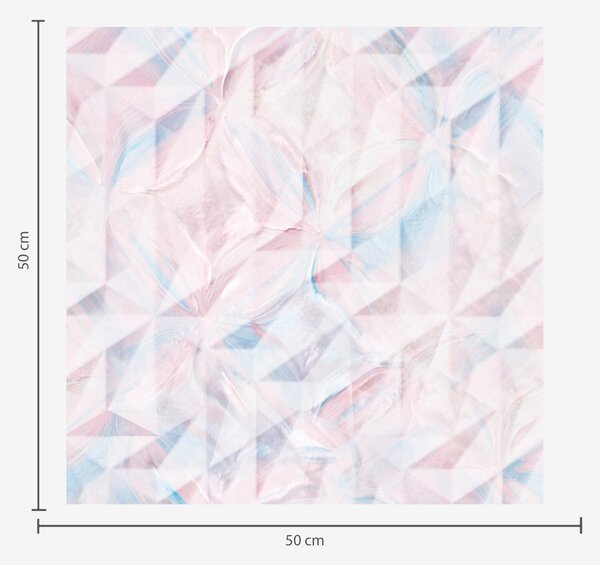 Tapet Modele geometrice abstracte roz și albastru, Tapet pentru copii, Tapet pentru fete, a00050 : Uwalls.ro