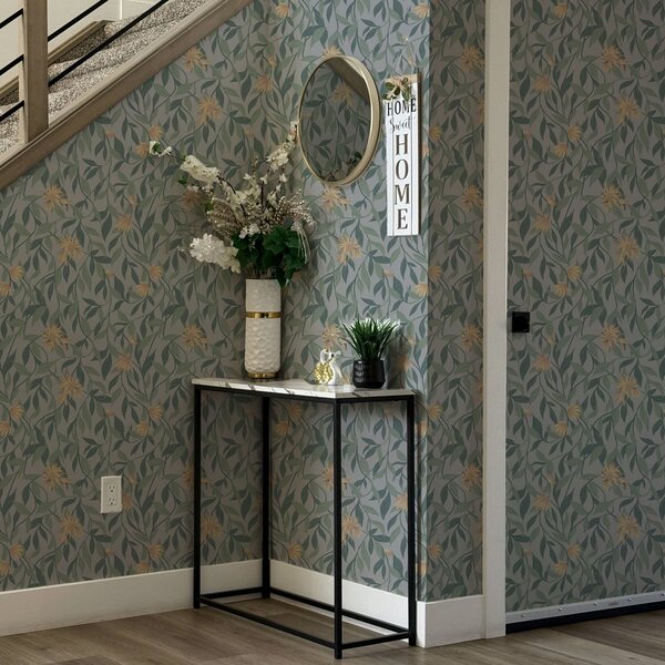 Tapet Ramuri suspendate cu flori galbene, Tapet Shaby Chic, a00052 : Uwalls.ro