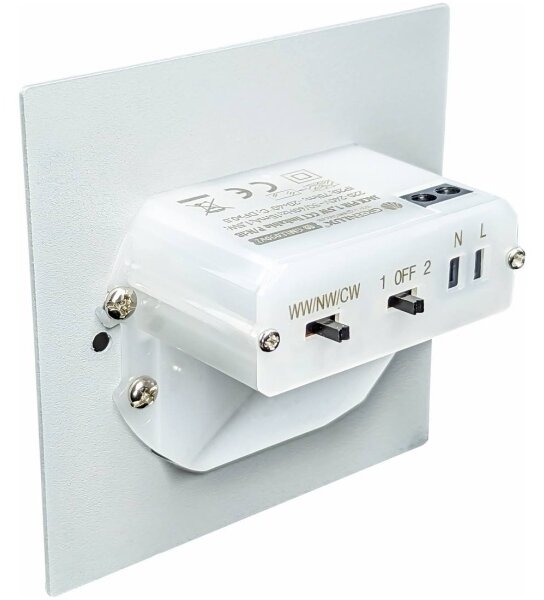 Aplica LED pentru scări cu senzor de mișcare LED/1,5W/230V 3000/4000/6000K gri