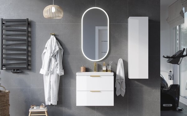 Excellent Lumiro oglindă 50x100 cm oval cu iluminare cu covoraș de încălzire alb DOEX.LU100.050.AC