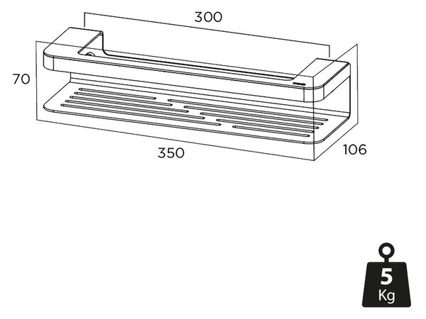 Tiger Caddy coș de baie negru 1400830746