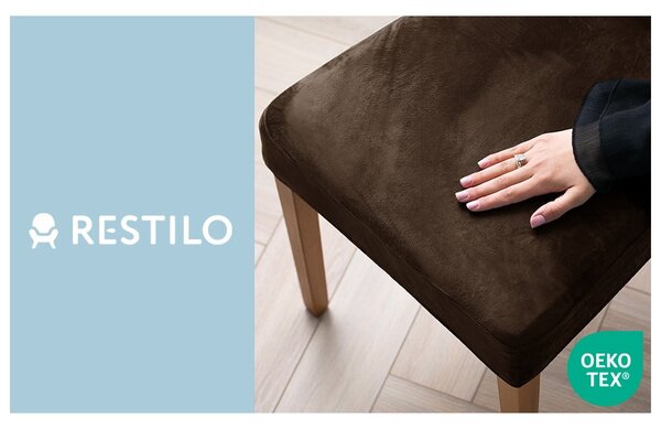 Husă maro elastică pentru scaun 48 cm Sento – Restilo