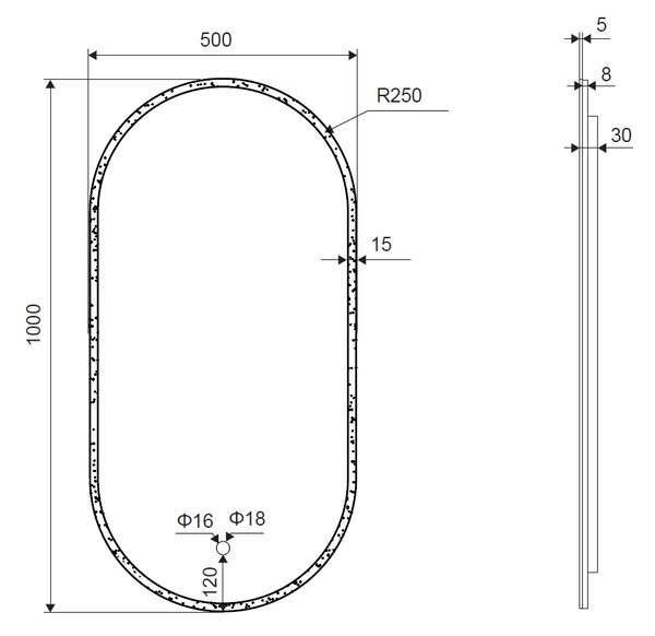 Excellent Lumiro oglindă 50x100 cm oval cu iluminare cu covoraș de încălzire alb DOEX.LU100.050.AC