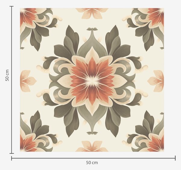 Tapet Model floral abstract pe fundal deschis, Tapet vintage, a00069v1 : Uwalls.ro