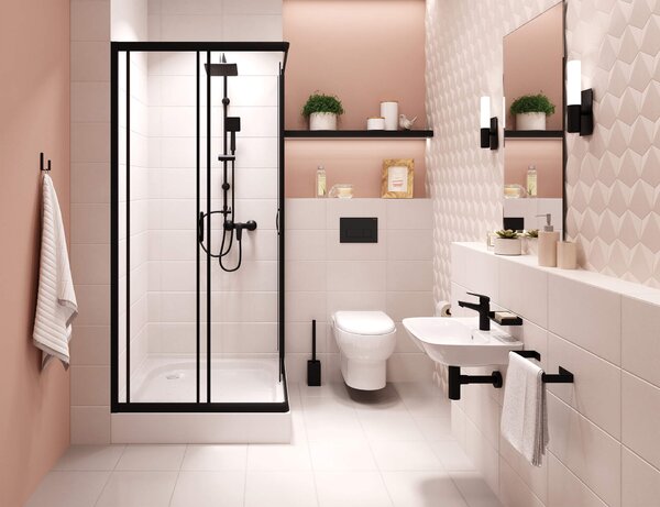 Deante Slim buton de spălare pentru WC negru CST_N51P