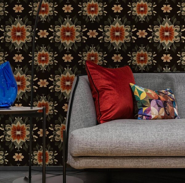 Tapet Model floral abstract, Tapet vintage, a00069v2 : Uwalls.ro