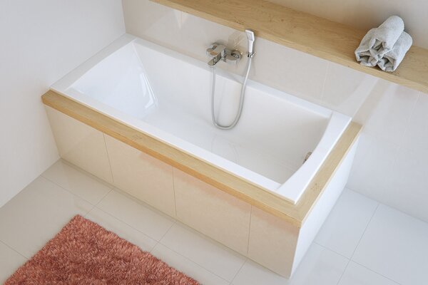 Excellent Aquaria cada dreptunghiulară 139.5x70 cm alb WAEX.AQU14WH