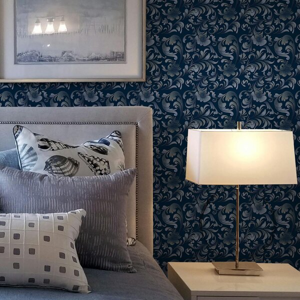 Tapet Modele ușoare pe fundal albastru, Tapet rustic, a00084v1 : Uwalls.ro