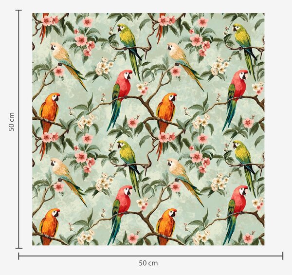 Tapet Papagali multicolori pe ramuri, Tapet natura, a00088 : Uwalls.ro